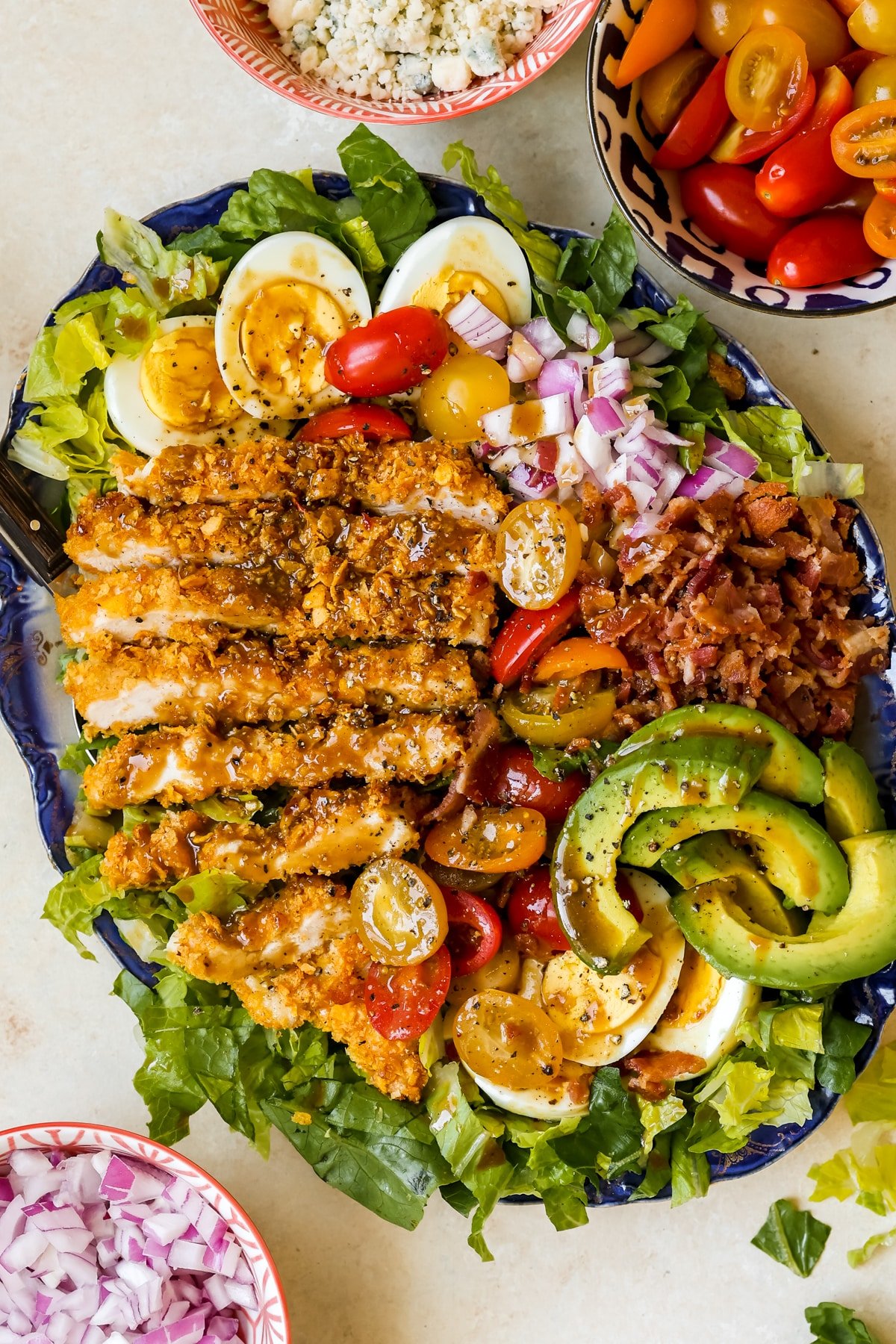 Post-Holiday Perfection: Under 450 Calorie Garlic Cobb Salad